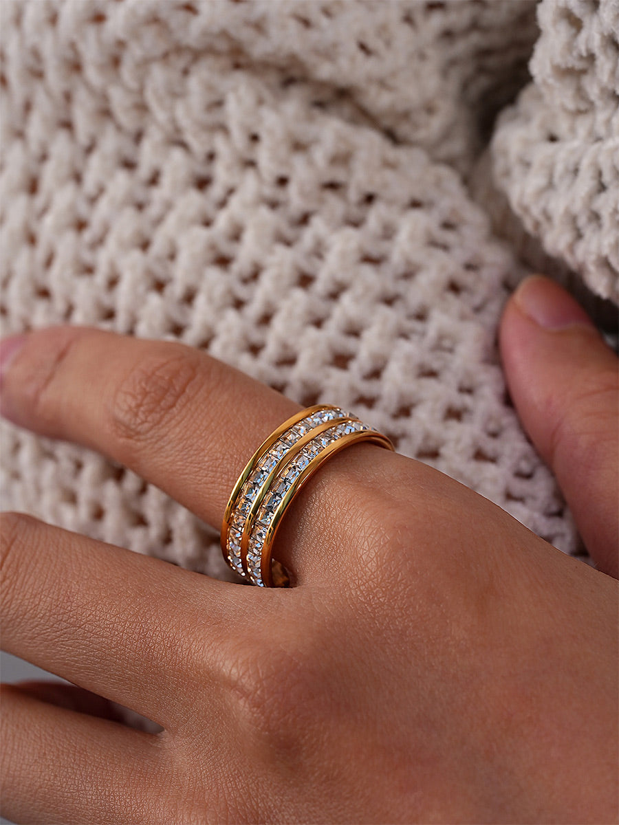 Anillo De Doble Brillo