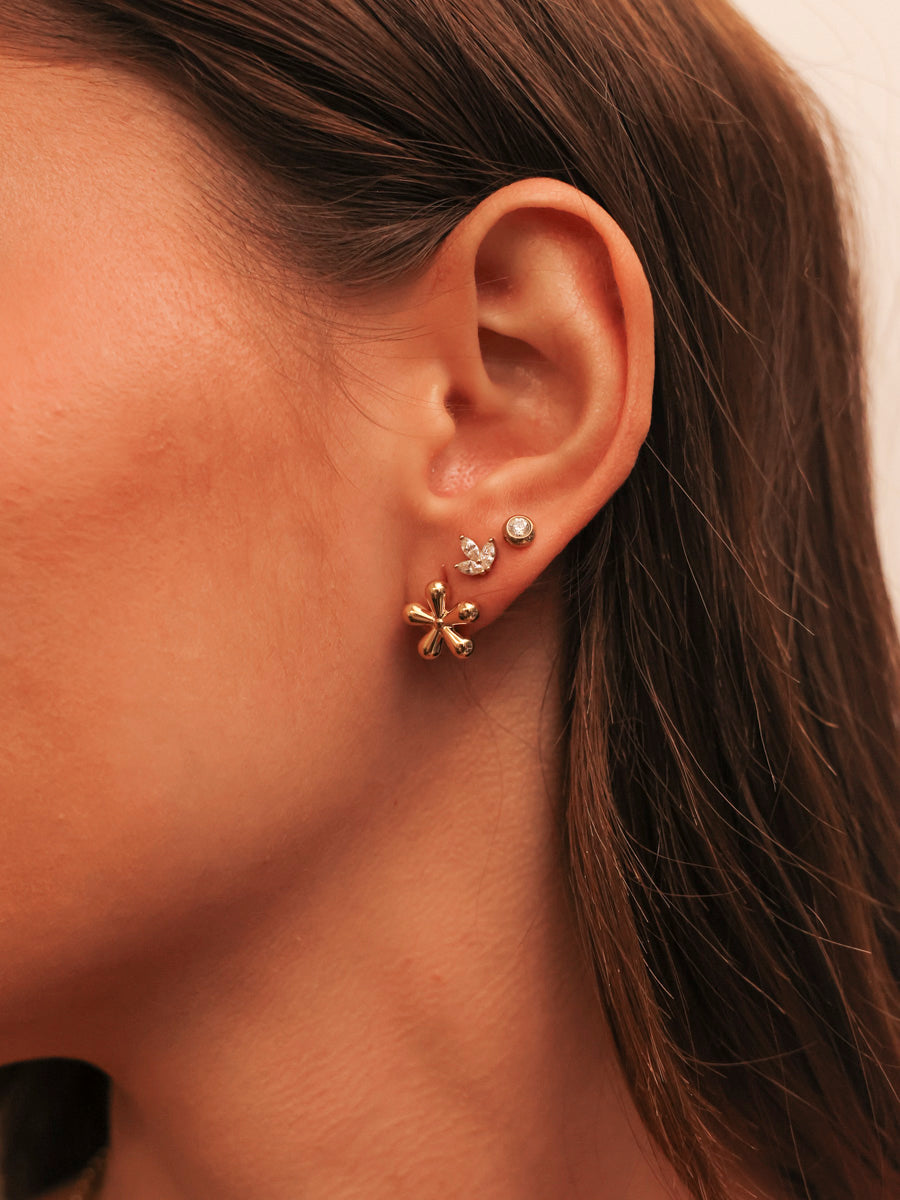 Shimmering Leaf-Shaped Earrings
