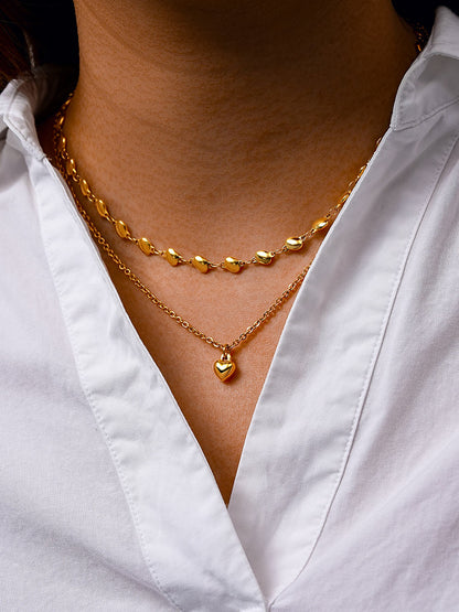 Relief Heart Pendant Necklace