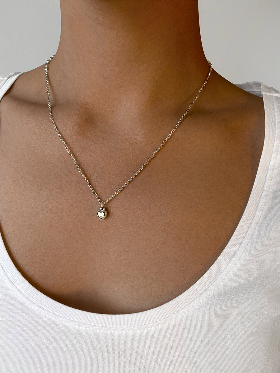 Relief Heart Pendant Necklace