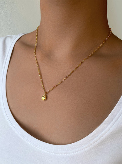 Relief Heart Pendant Necklace