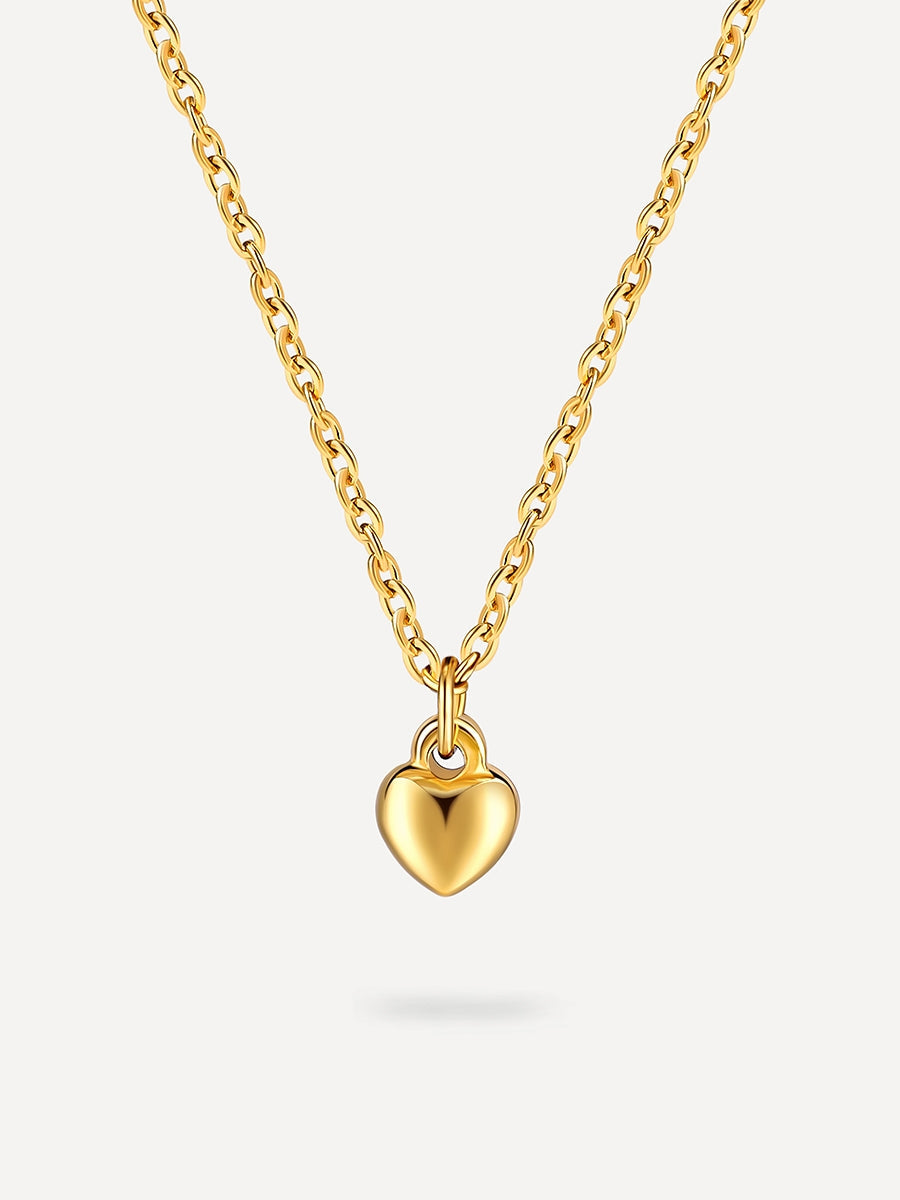 Relief Heart Pendant Necklace
