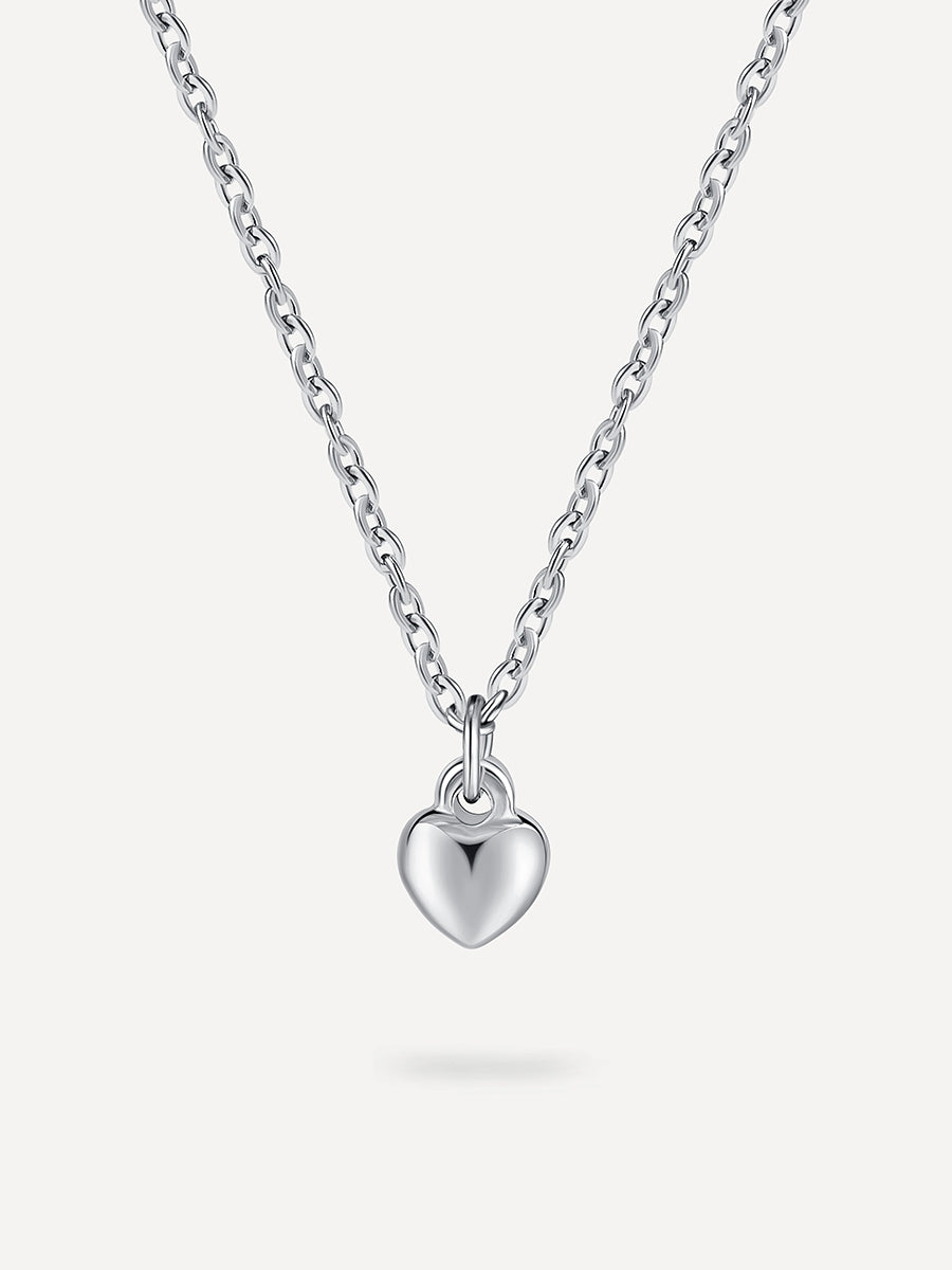 Relief Heart Pendant Necklace