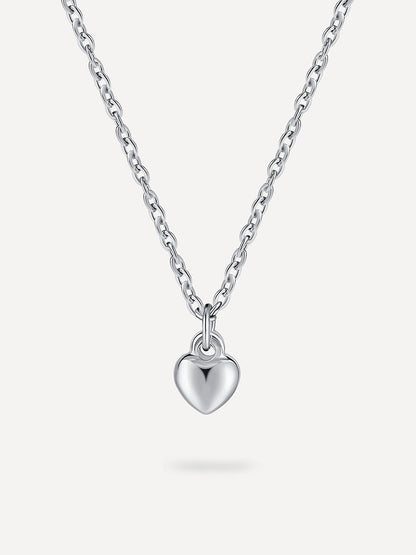 Relief Heart Pendant Necklace
