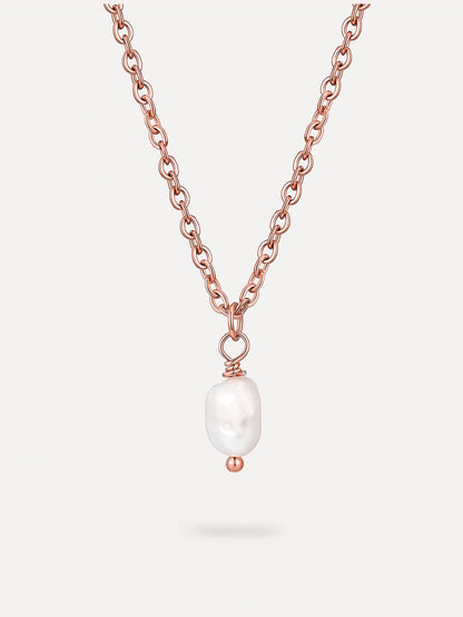 Minimalist Pearl Pendant Necklace