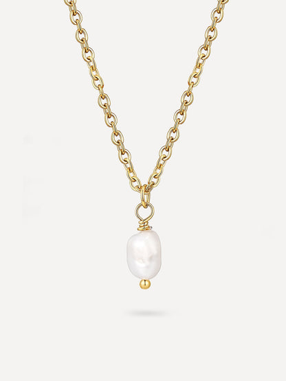 Minimalist Pearl Pendant Necklace