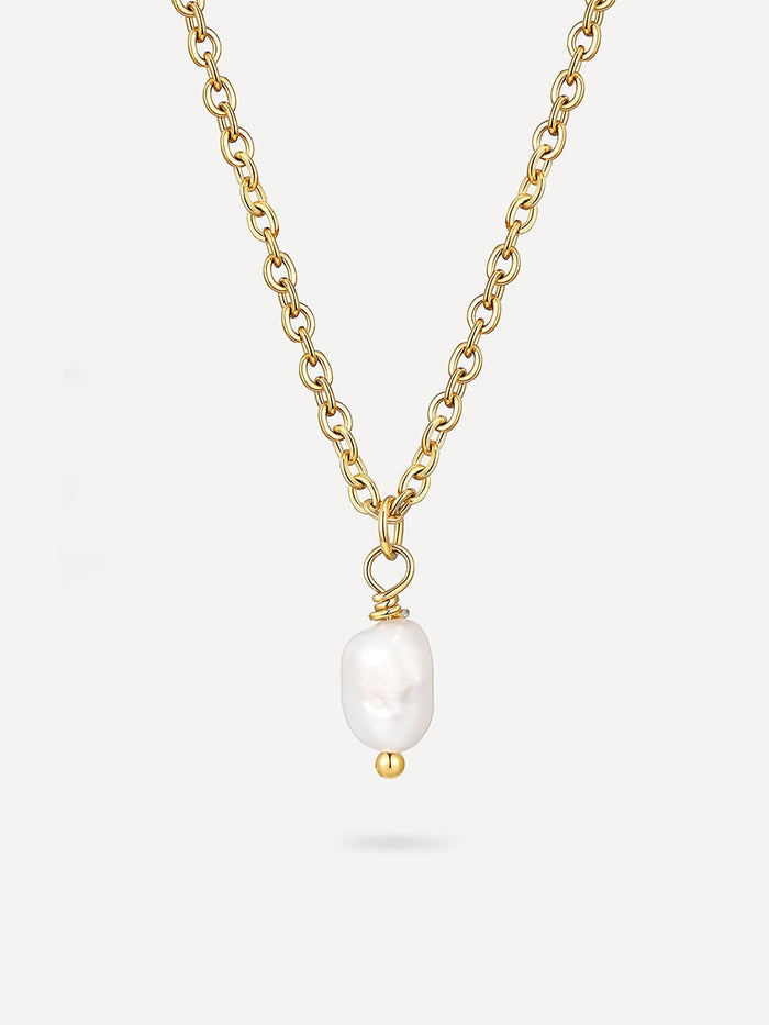 Minimalist Pearl Pendant Necklace