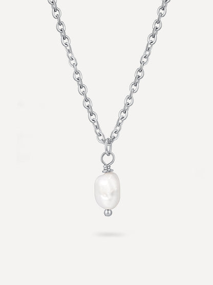 Minimalist Pearl Pendant Necklace