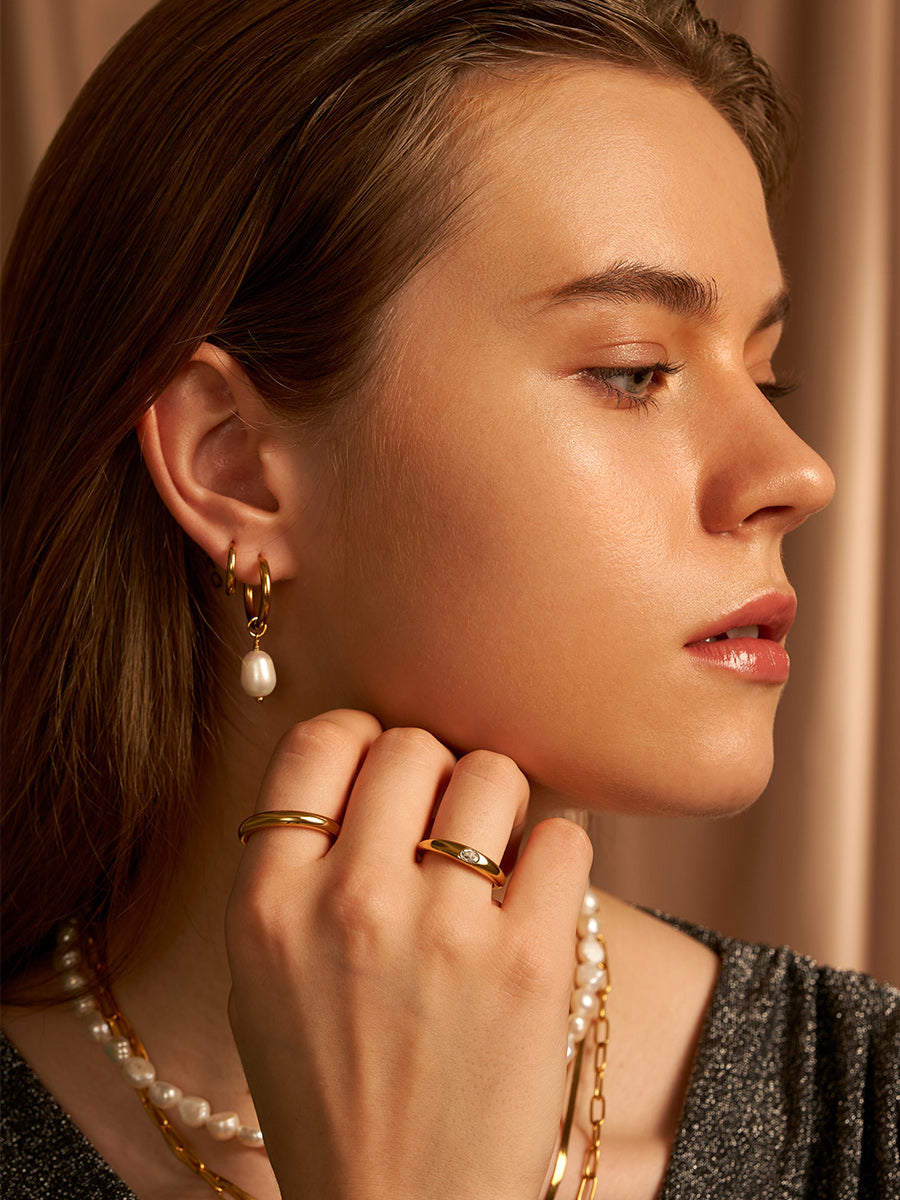 Contemporary Pearl Earrings