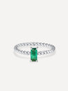 Elegante Anillo Espiral Verde