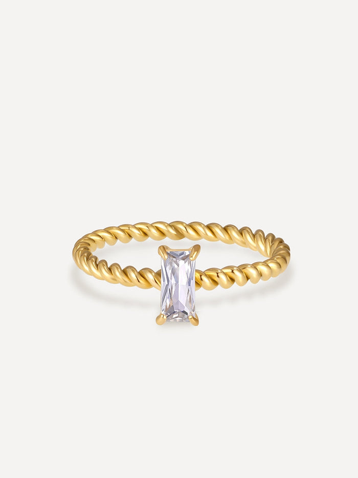 Anillo De Torsión Pura Y Preciosa