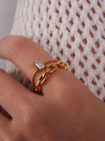Anillo De Torsión Pura Y Preciosa