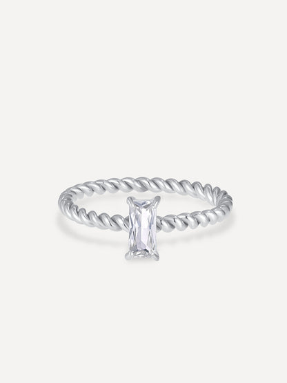 Anillo De Torsión Pura Y Preciosa