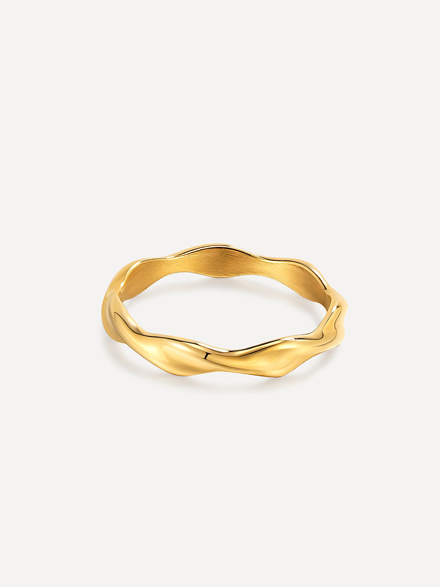 Anillo De Diseño Curvo Moderno