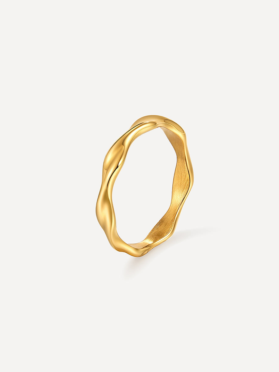 Anillo De Diseño Curvo Moderno