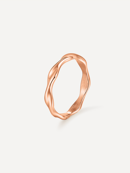 Anillo De Diseño Curvo Moderno