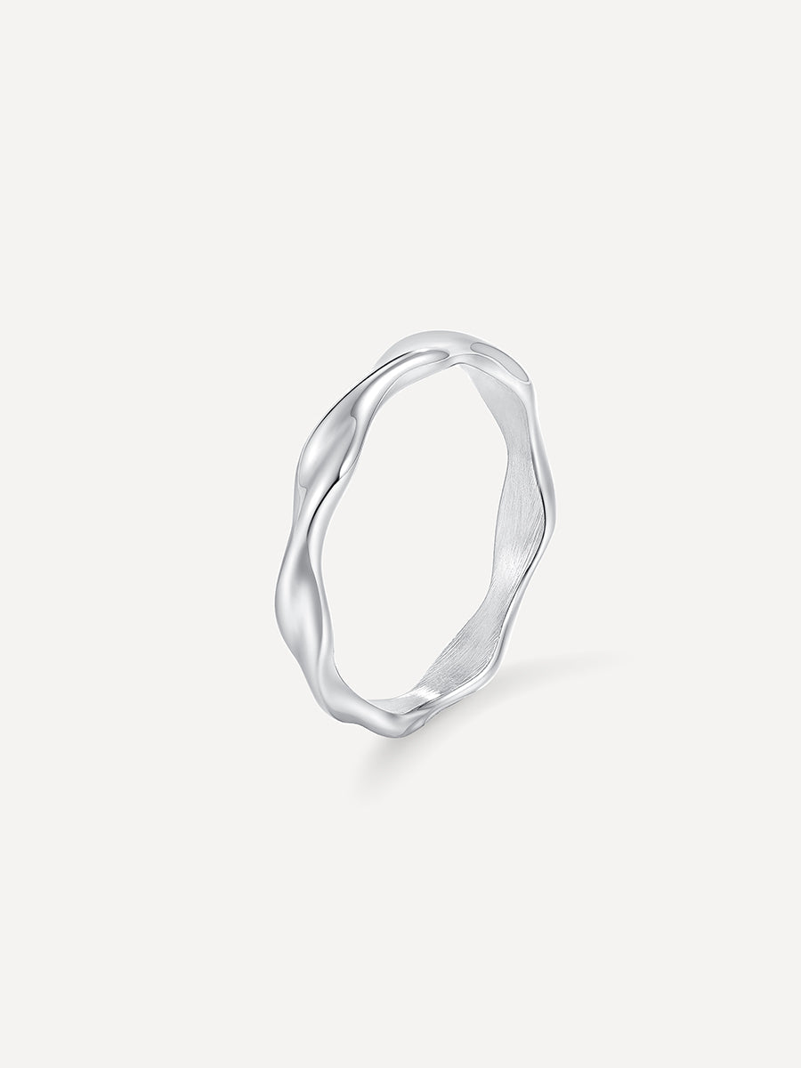 Anillo De Diseño Curvo Moderno