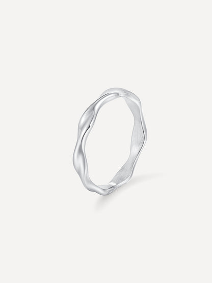 Anillo De Diseño Curvo Moderno